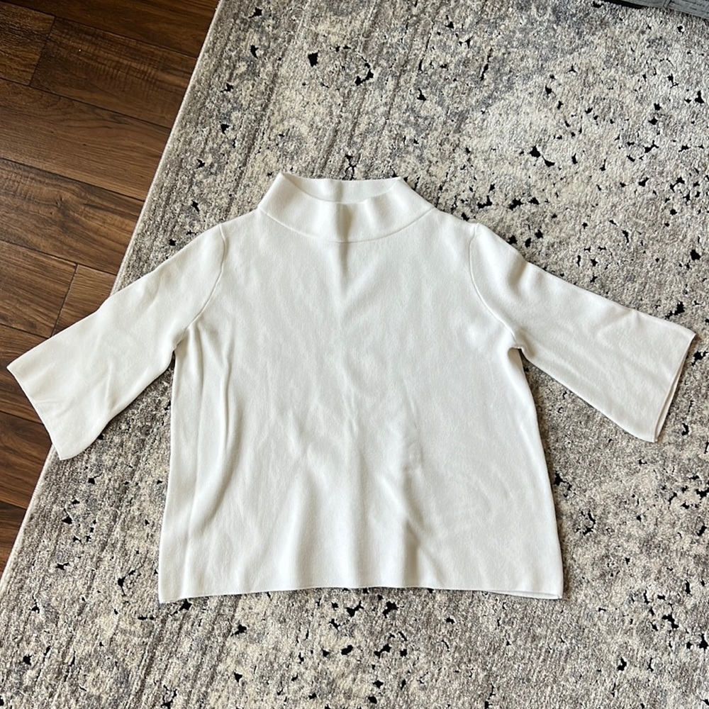 FATE | Crisp White Mock Neck Sweater Women’s M